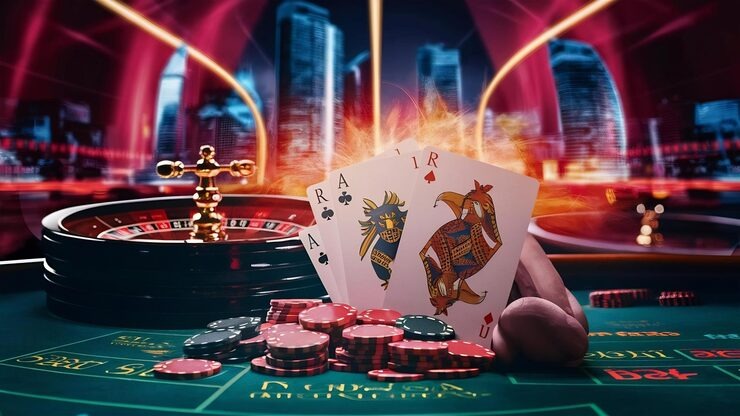 Andar Bahar card dealing sequence showing alternating left and right placement